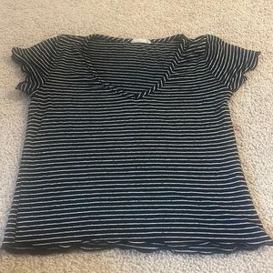 Simple, black and white, striped t-shirt